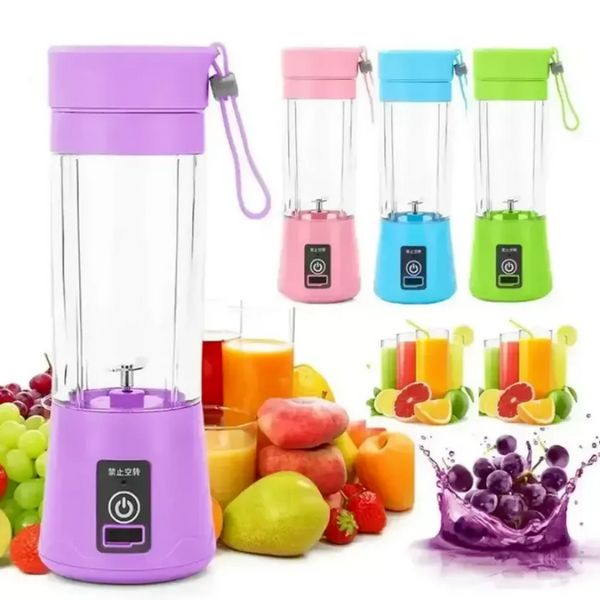 Meyve Sebze Araçları Taşınabilir USB Elektrik Meyve Sağı El Makinesi Blender Şarj kablosu ile şarj edilebilir mini meyve suyu Yapım Kupası FY3700 SS1107