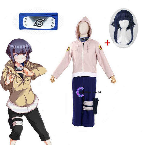 6pikler sıcak anime yeni neji hinata kostüm cosplay yeni shippuden hinata hyuga 2. nesil tam set yetişkin kadınlar takım elbise j220720