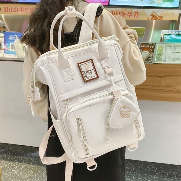 Borse da scuola JULYCCINO Doppia cerniera multifunzione Zaino da donna Zaino per ragazze adolescenti Borsa a tracolla per studenti Laptop Carino Mochila 221105