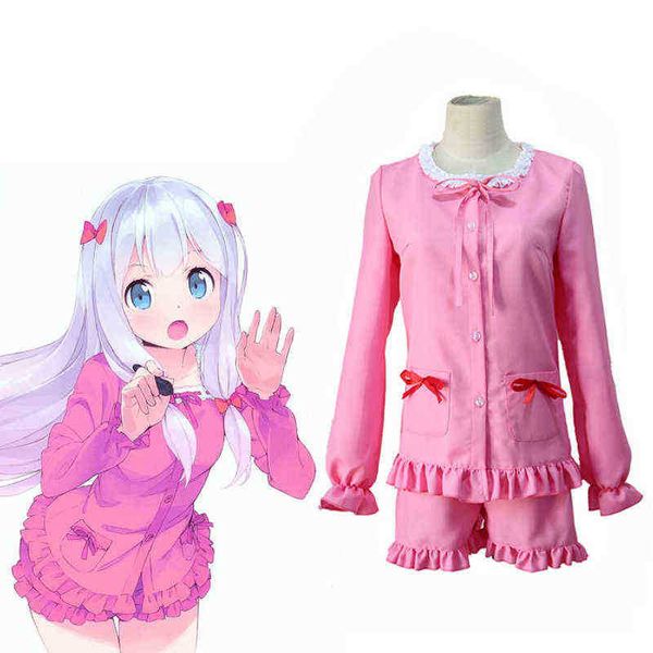 Eromanga Sensei Cosplay Lzumi Sagiri Sevimli Top Bow Spumpkin Pantolonlu Kadın Kız Anime Pijama Kostümleri J220720