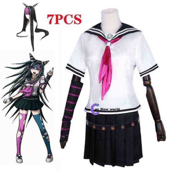 Anime süper tehlike ibuki mioda cosplay kostüm elbise üniforma takım elbise cadılar bayramı karnaval parti kostümler peruk tam set j220720