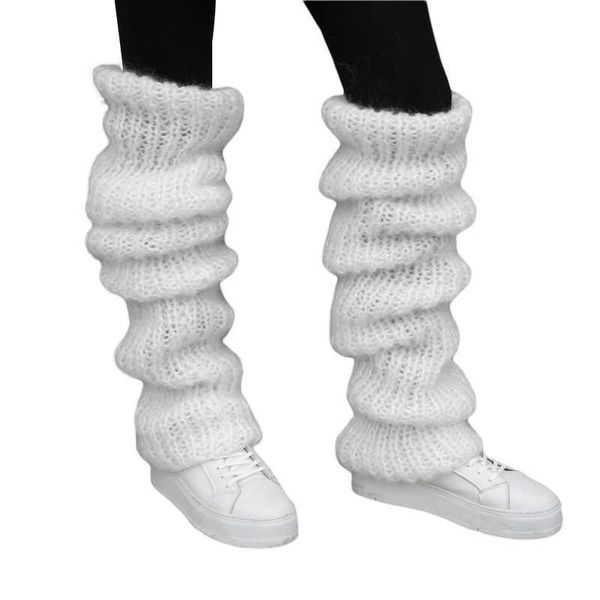 Носки чулочки Q1FA Женщины зимние крошечные вязаные вязаные вязаные теплые ноги Длинные носки сплошной цвето