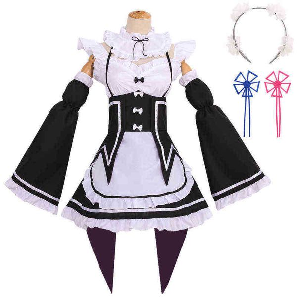 Cos Brake Ram Re Living In Another World From Zero Cosplay Black Cute Costume Cameriera Maid Party Costumi di scena J220720