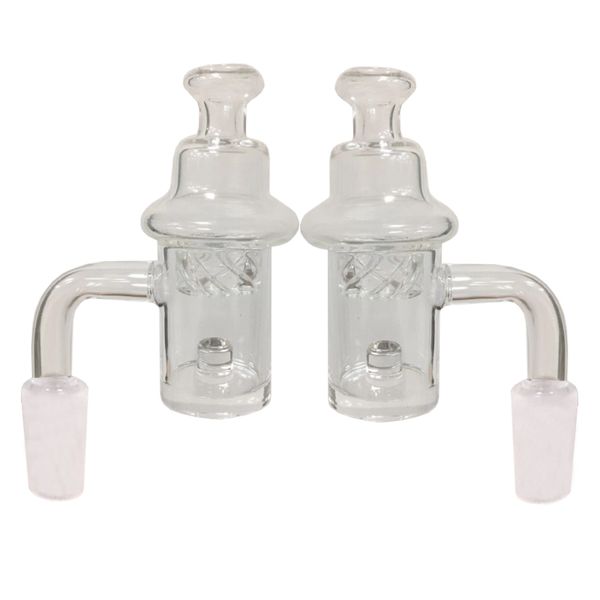 Quarz-Banger mit rauchendem Zyklon-Vergaserdeckel, automatische Heizschalen, innere Säule, Slurper, 14 mm männlich, 90 Grad, für Wasserpfeifen, Wasserpfeifen, Bongs