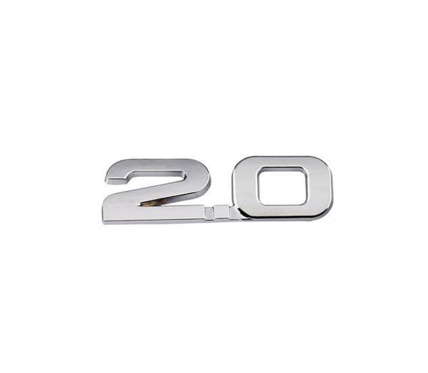 Hot 2.0 Badge 3D Car Sticker Body Bumper Styling Emblem Decor Decal Expere Dary для Renault Toyota BMW Ford Focus 2 VW Mazda