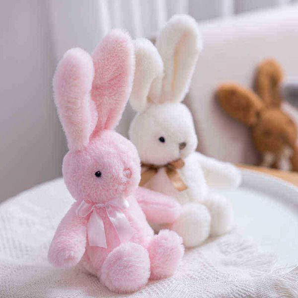 Cute Cartoon Farfalla Cravatta Coniglio Pop Baby Soft Giocattoli di peluche per ldren Bunny Sleeping Mate Farcito Peluche Giocattolo per neonati J220729