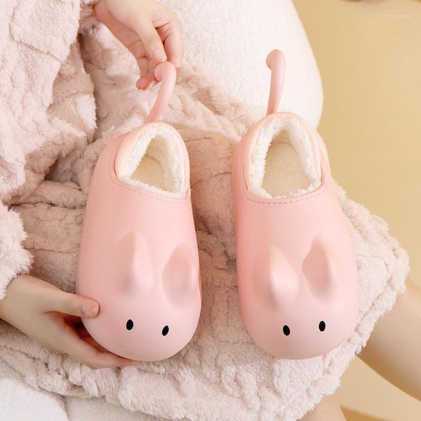 Pantofole Bambini Impermeabile Casa Animale Cartone Animato Ragazzi Inverno Peluche Scarpe Calde Coperte Antiscivolo