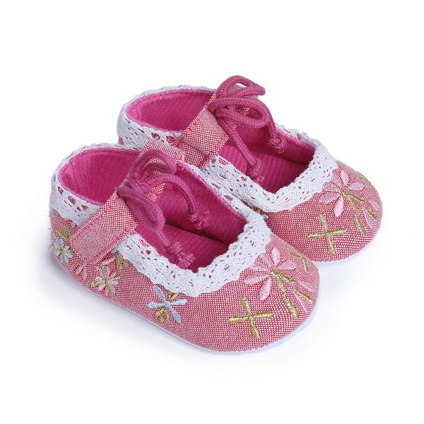 Новорожденные первые холкеры девочка Дети Дети повседневная обувь детские цветочные ботинки детские тапочки для малышей мягкая подошва и летняя мокасин капля корабль