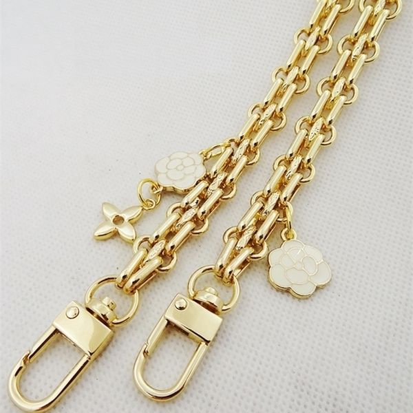Bag Parts Accessories Fashion 12mm Replacement Gold Metal Handbag Purse Chain DIY 30cm-160cm Shoulder Crossbody Strap Handle for O 221105
