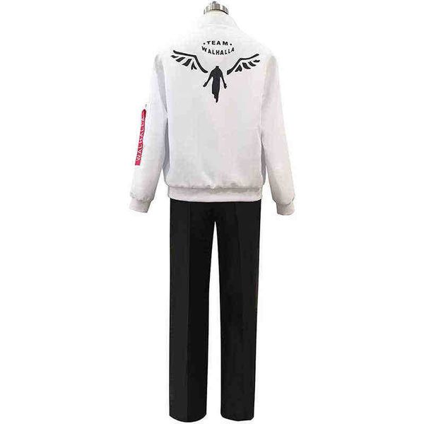 Tokyo Revengers Anime White Jacket Calça Cosplay Hanemiya Kazutora Mikey Dragão Baseball Uniforme Halloween Ingressos Adultos Trajes J220720