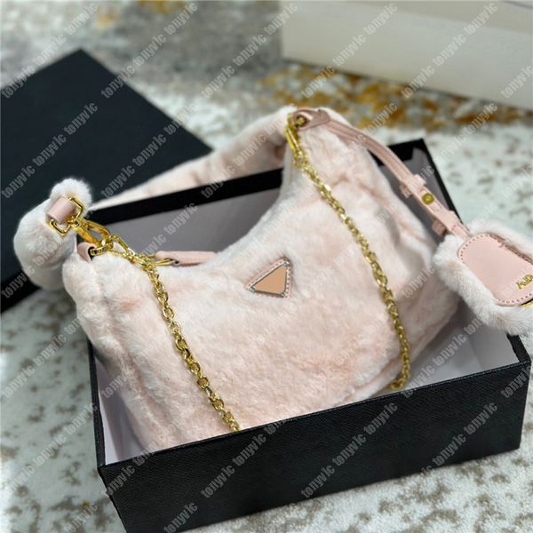 Borsa Hobo di design da donna Borsa Hobo di lusso sfocata Borsa a tracolla di lusso a catena Coniglio Borsa da donna per stilisti di moda P Borsa a mano