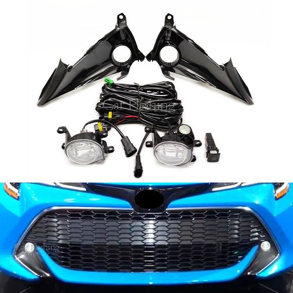 1 Definir luz de névoa do pára -choque dianteiro LED para Toyota Corolla Hatchback 2019 2020 2021 4 portas com fios Switch Harness Kit Fog Lamp