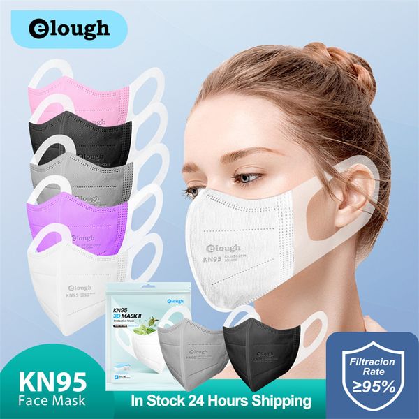 KN95 Maschere respiratorie certificate in cotone elastico blell 3D monouso traspirante con guarnizione sottile in acciaio