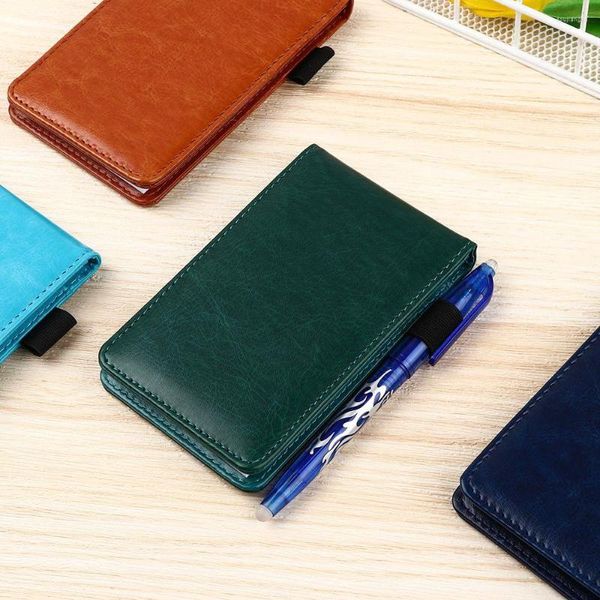 Multifunzione in pelle Mini Notebook Pocket A7 Planner Daily Memo Note Book Ricariche Business Office Work Notepad