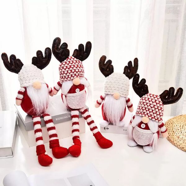 Weihnachten gesichtslose handgemachte Gnome Santa Stoffpuppe Ornament schwedische Figuren Urlaub Haus Garten Dekoration liefert B1108