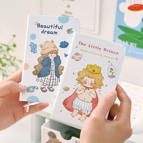 Kawaii Cute Cartoon Anime Materiale Carte colorate Note Piano settimanale Notebook Diario portatile Negozio di cancelleria