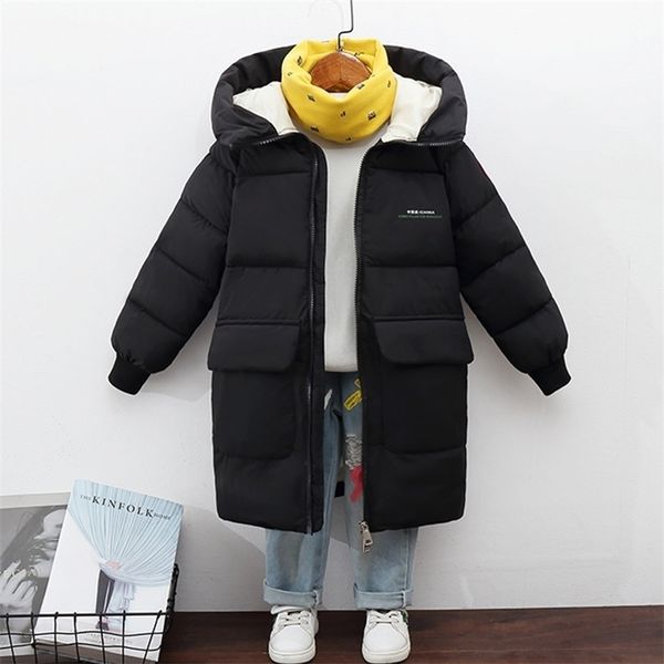 Down Coat Boys Jackets Girls Winter S Children Baby Fross Long Kids Lary Outerwear roupas de neve com capuz de capuz Roupas de sobretudo 221107