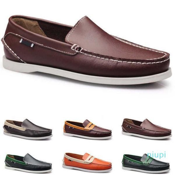 Designer - Scarpe casual da uomo Argento Sneakers Pelle Piselli Driving Suola morbida Pelle Gomma Avorio Abbronzatura chiara Nude Verde militare Bordeaux Taupe Beige