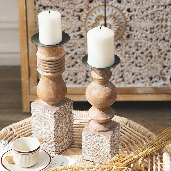 Candele per candele Nordic Votive Pillar Incenso Stick Flameless Candles Essential lampadario BOUGEOIR Vintage Decoration XF40XP