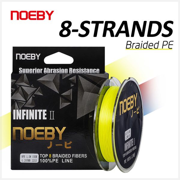 Linha de trança Noeby x8 Pesca trançada 150m 300m 8-103lb Multifilames fios PE para tackle de água salgada S 221107