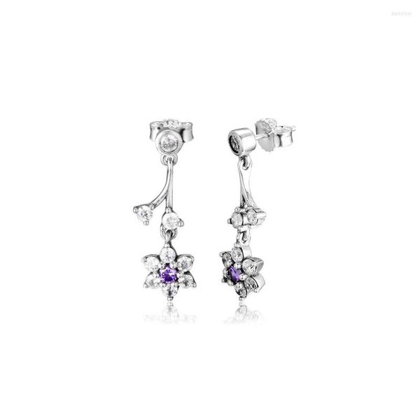 Ohrstecker CKK 925 Sterling Silber Vergissmeinnicht für Damen Edlen Schmuck Pendientes Mujer