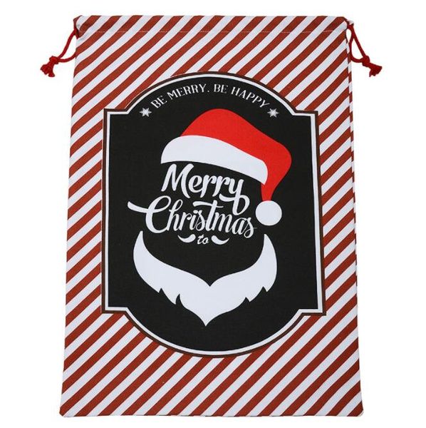 2023 bolsas de presente de Natal Bolsa de grande porca de lona orgânica Bag Sack Sack Saco Drawtring Festival Party Party Candy Gift Packing Sacks Decoration