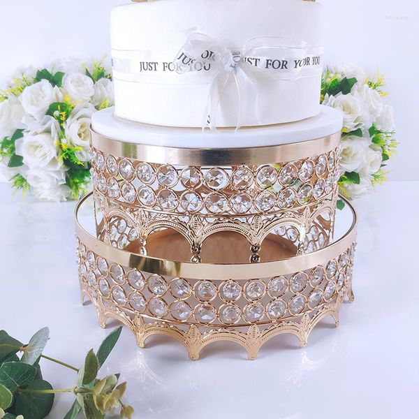 Bakeware Tools Crown Gold Wedding Display Bolo Stand Cupcake Bandey Home Decoração Sobremesa Mesa Decoração de Festas de Festa