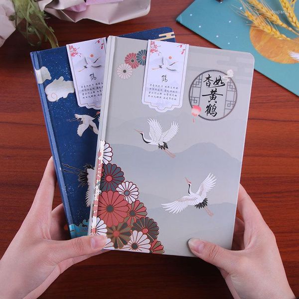 Notebook vintage de estilo chinês A5 Ilustrado Diário Pad Scrapbook 96 Sheets Weekly Planner Beautiful Gift School Supplies