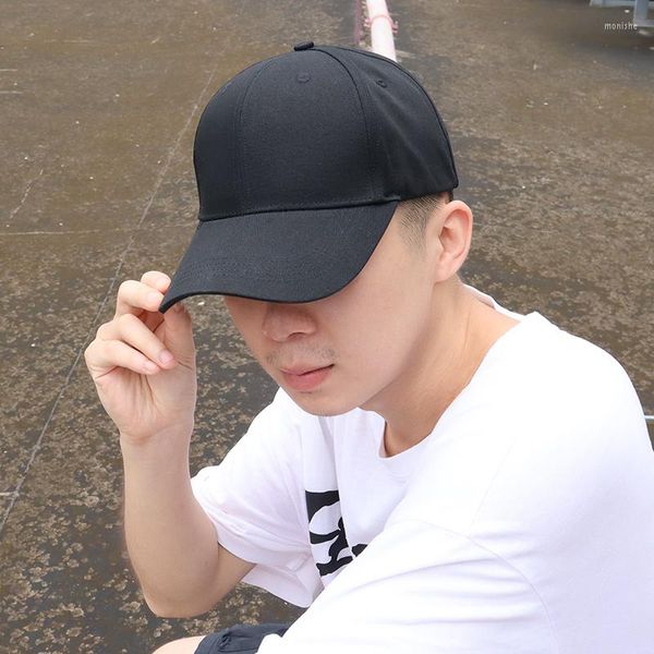 Шариковые шапки на улице Unisex Cotton's Men's Baseball Cap для женщин 2022 Повседневная твердая летние шляпы для кости встроенные шляпы черный белый