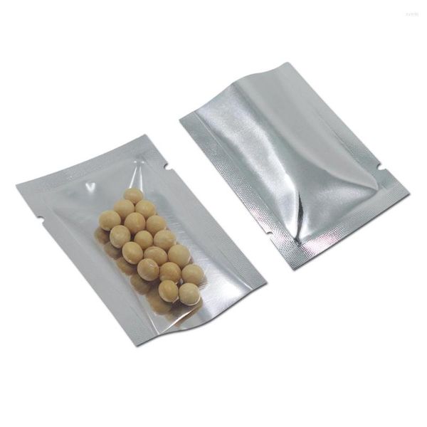 Bolsas de almacenamiento DHL 400 PCS / Lot 16 / 24 cm Plata Claro Abierto Top Sellado térmico Bolsa de embalaje de alimentos Papel de aluminio Té Café Bolsa de vacío 240K