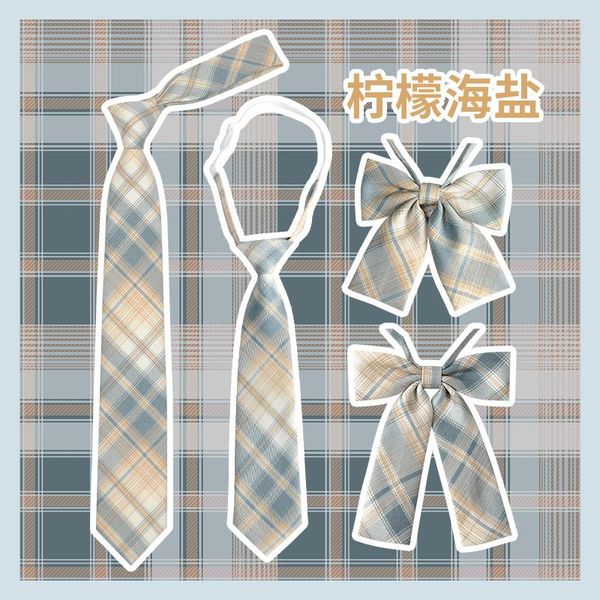 Papillon Limone Sale Marino Stile Giapponese JK Camicia Uniforme Gonna Scozzese Tie-Free College DK da Donna Cravatta da Uomo Fashioncravate