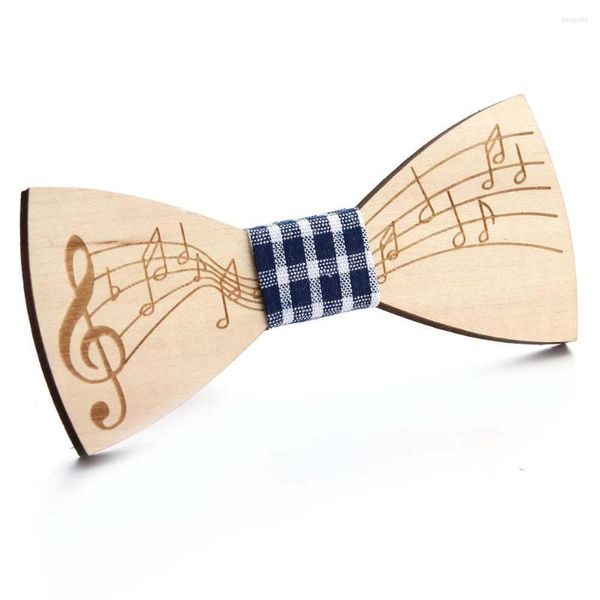 Papillon musicista regalo cravatta in legno chiave di violino per padre fidanzato marito insegnante studente artista amante della musica segno stampa estate