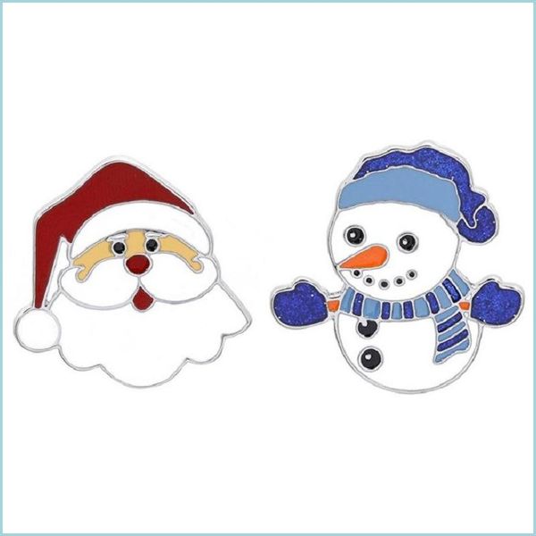 Булавки брошь снежны снежны милые маленькие смешные эмалевые булавки для женщин для женщин, девочка мужчина, рождественский подарок, декор, рубашка, бруш, металлический, k dhnje