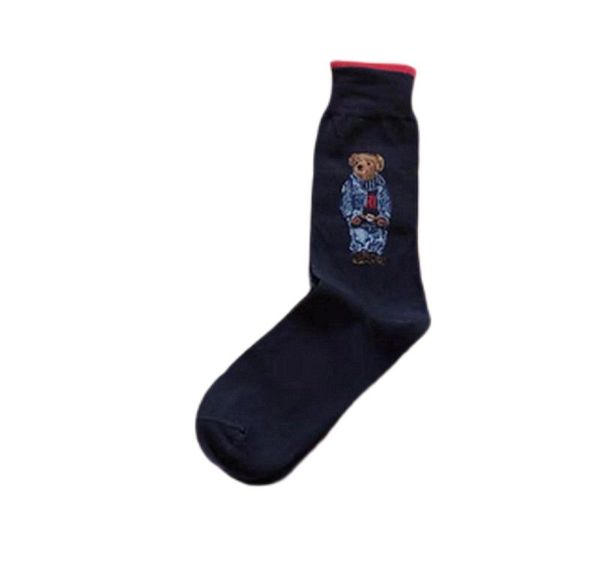 Tasarımcı Sock 2023 Erkek Çoraplar Sonbahar ve Kış Ayı Baskı Vintage Stil Denim Spor Çorapları