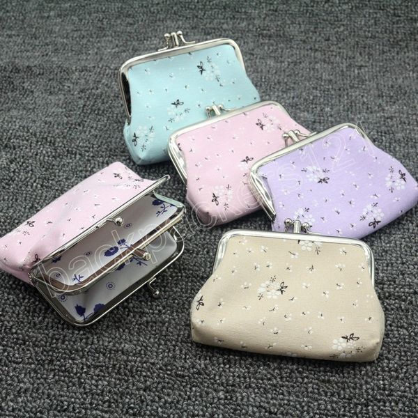 Mini portamonete da donna creativi Portafoglio in cotone Hasp Pochette per donna Porta carte di credito Borsa per cambio chiave