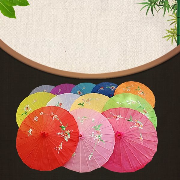 Tecido de parasol guarda-chuva guarda-chuva da dança impressa com madeira com alça HH22-335