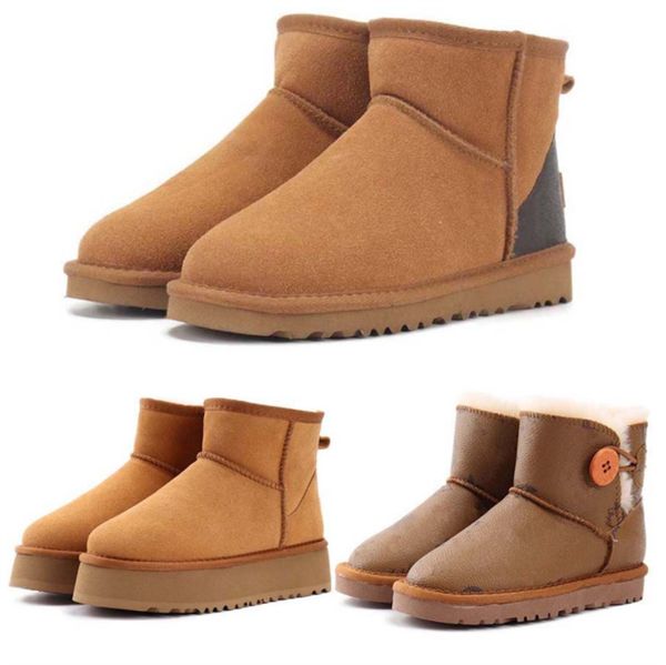 Designer australia botas femininas inverno clássico neve pele quente de inverno peludo bota de cetim botas de tornozelo couro australiano ao ar livre