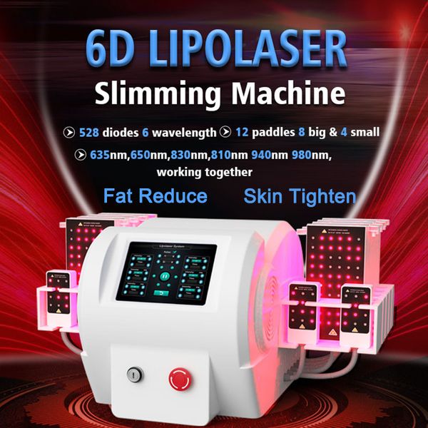 Il laser 6D che dimagrisce macchina per il corpo rimozione della cellulite perdita di peso sollevamento della pelle dispositivo di bellezza trattamento non invasivo CE approva