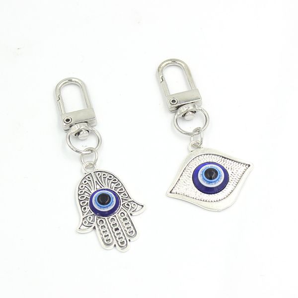 Lucky Blue Evl Eight Eye Caychain Hamsa Key Key Ring