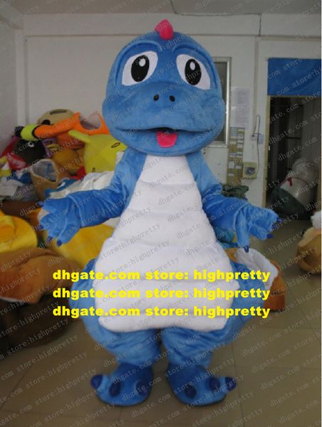 White Belly Blue Dragon Dinosaur Dino Costume della mascotte Personaggio dei cartoni animati per adulti Campagna pubblicitaria Simposio annuale zz7789