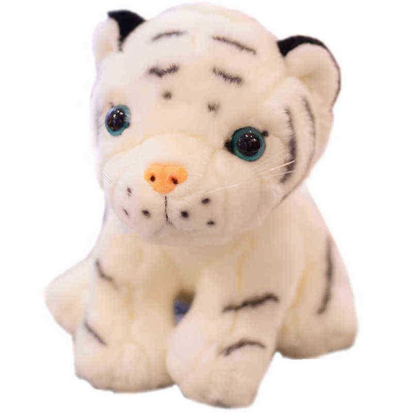 1pc 202530cm da vida real bonecas de tigres de pelúcia preenchida simulação sentada no brinquedo de pelúcia de tigre branco para ldren home decor ldren presente j220729