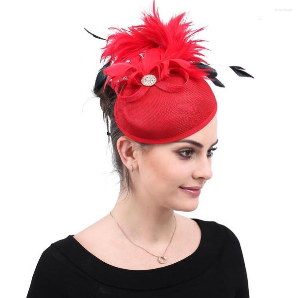 Направления Mingli Tengda Red Bride Hats Maam Party Hair украсить головные уборы.
