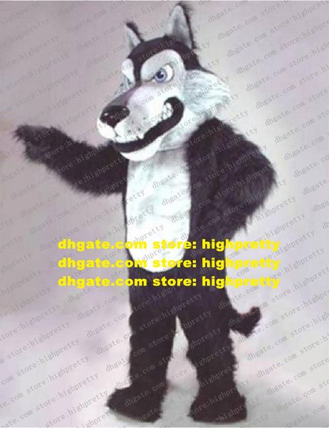 Black Wolf Coyote Maskottchen Kostüm Erwachsene Cartoon Charakter Outfit Anzug Markieren Sie den Anlass Konferenz Foto zz7642