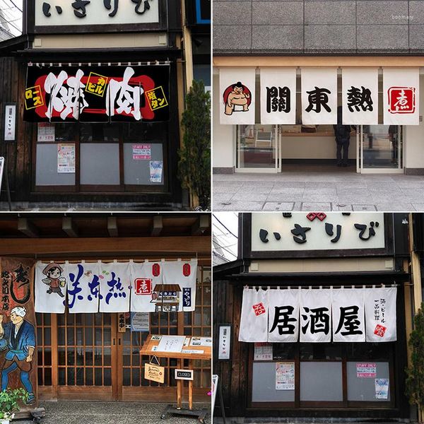 Perde Japon Kapı Yemek Restoranı Sushi Izakaya Dekorasyon Bar Bölümü Noren