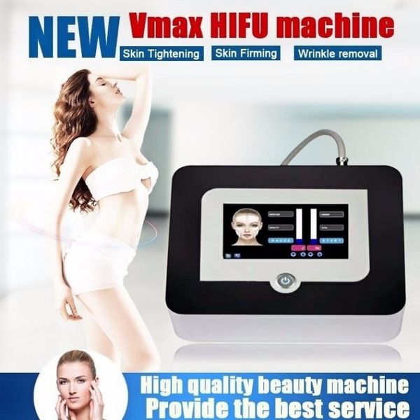 2023 Vmax HIFU Macchina ad alta intensità focalizzata ad ultrasuoni HIFU Face Lifting Rimozione delle rughe con cartucce da 1,5 mm 3,0 mm 4,5 mm