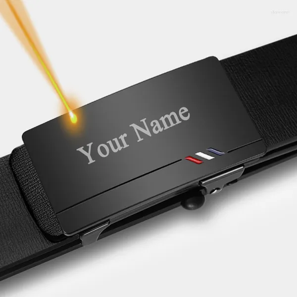 Cinture Cintura con nome personalizzato per uomo Design personalizzato LOGO Realizzato su misura Regalo in vera pelle morbida originale