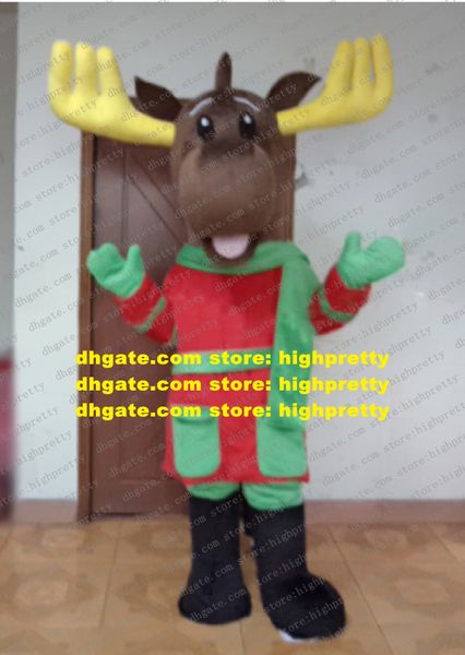 Costume della mascotte dell'alce del cervo di Natale Costume adulto del personaggio dei cartoni animati Vestito Proprietà sceniche Attività su larga scala zz7784