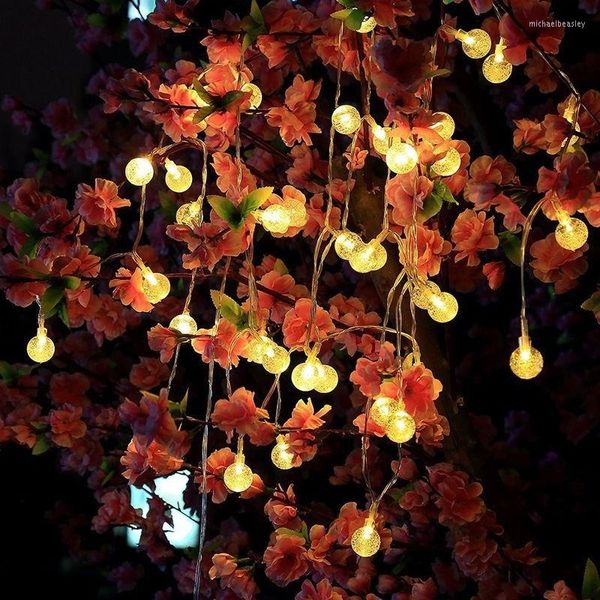 Strings UE 220V 10M 100 Lanternas LEDs transparentes Bolhas de fada Fairy Lights para Party Outdoor/Indoor Decoration Light