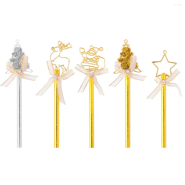 Decorazioni natalizie 5 plettri per torta invernale Pick per frutta Decorazione per feste Cupcake Toppers per le vacanze