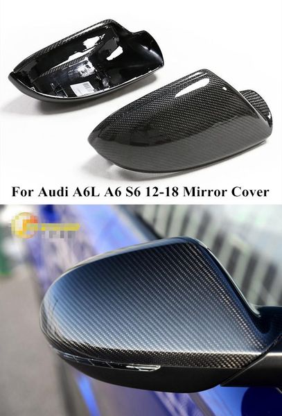 A6 A6L Carbon Side Flügel Spiegel Abdeckung für Audi Allroad Avant RS6 S6 C7 2012-2018 Rückansicht Schlauch kappen Auto Zubehör